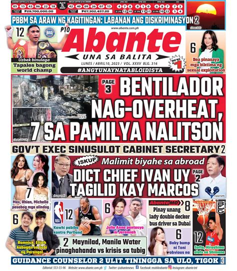 abante tonite | philippine news nightly|Abante News Online .